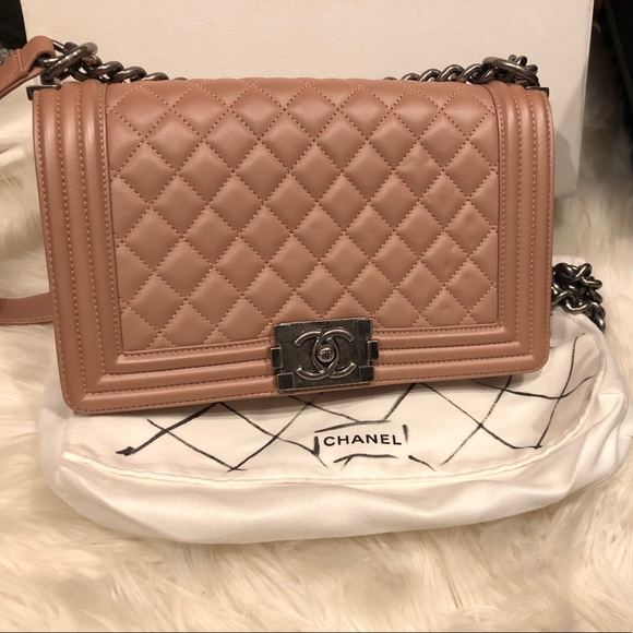 ❌SOLD❌Chanel Quilted Muave Pink Medium Flap Boy Ba - Picture 7 of 8
